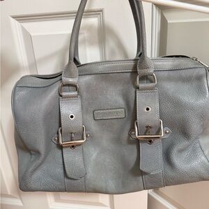 Longchamp Gray Leather Satchel